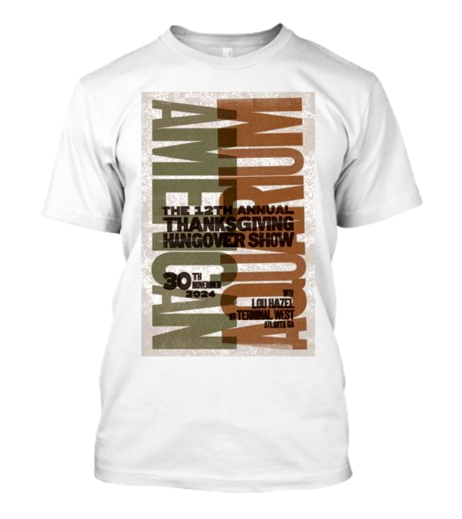 The 12th Annual Thanksgiving Hangover Show Featuring American Aquarium November 30 2024 Terminal West Atlanta GA T-Shirt
