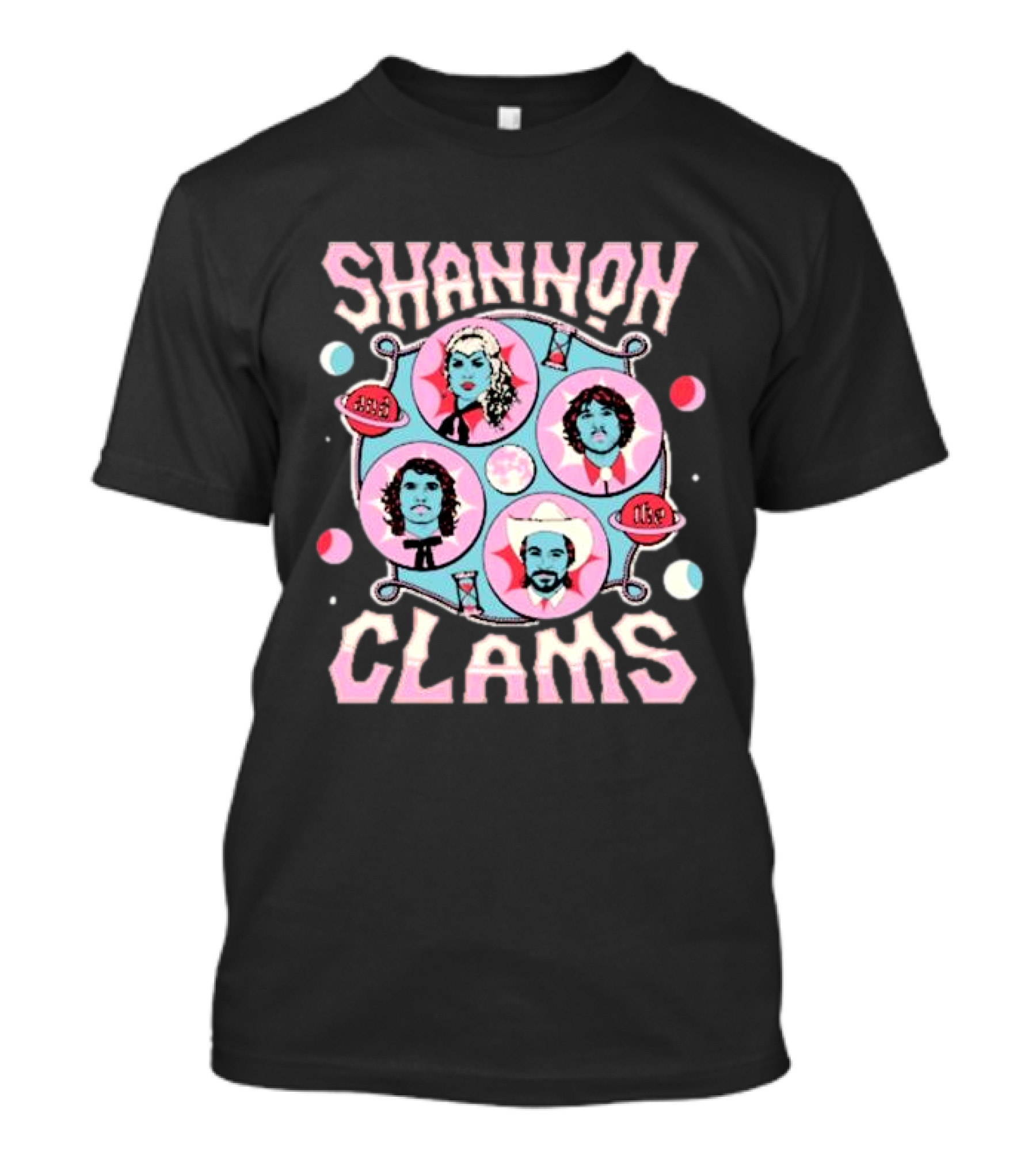 Shannon Clams 2024 Tour With Band Members In Retro Cosmic T-Shirt