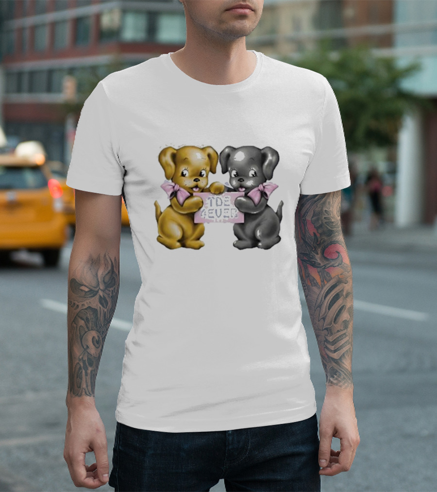 The Driver Era Tde 4ever Dogs with Pink Bows T-Shirt