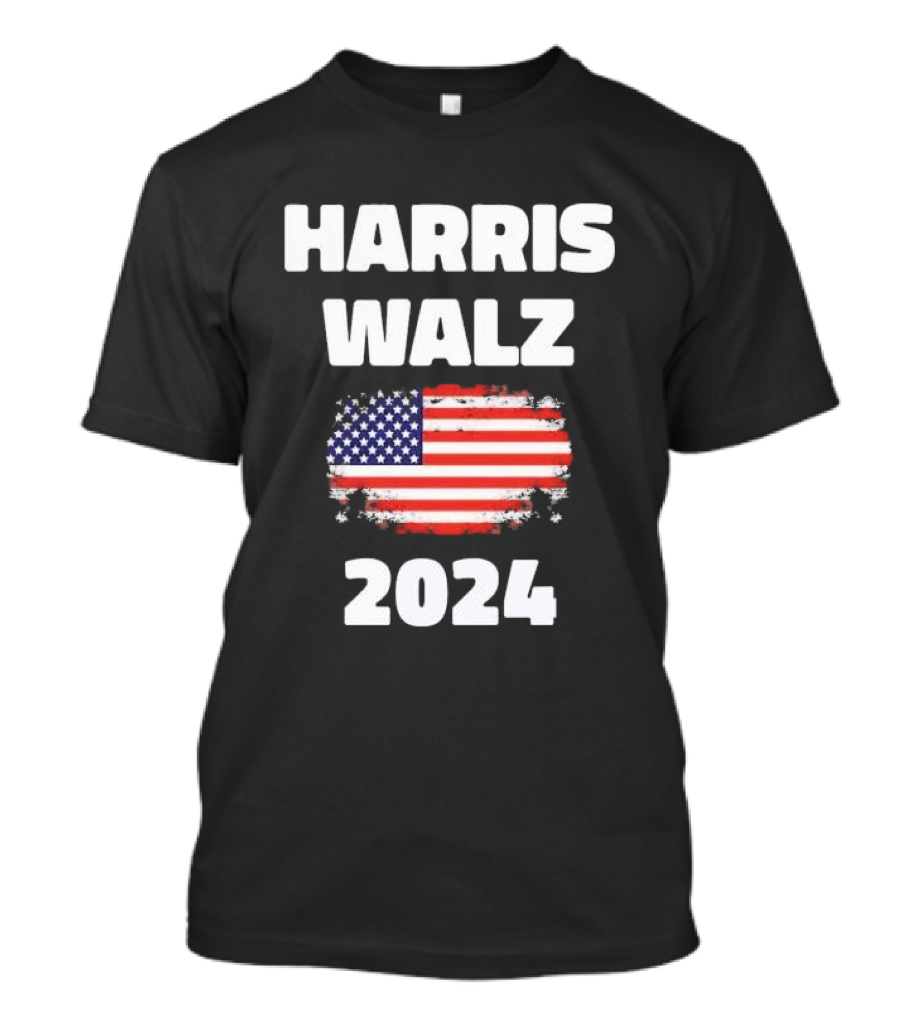 Harris Walz 2024 American Flag Election Campaign T-Shirt