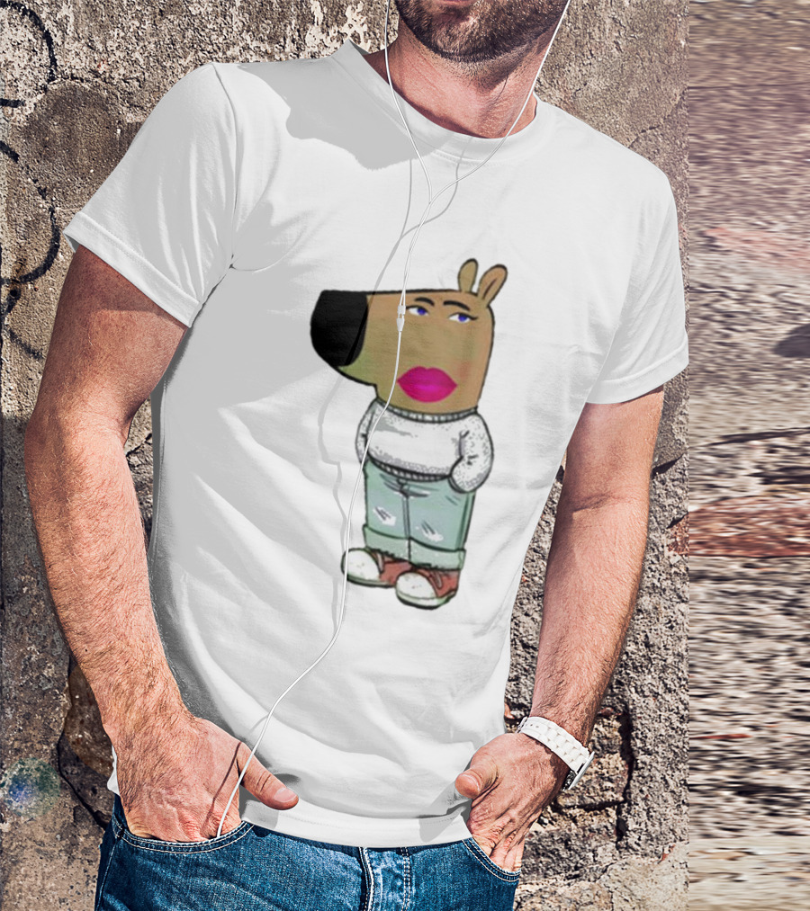 I’m Just A Chill Girl With Cartoon Dog Figure T-Shirt