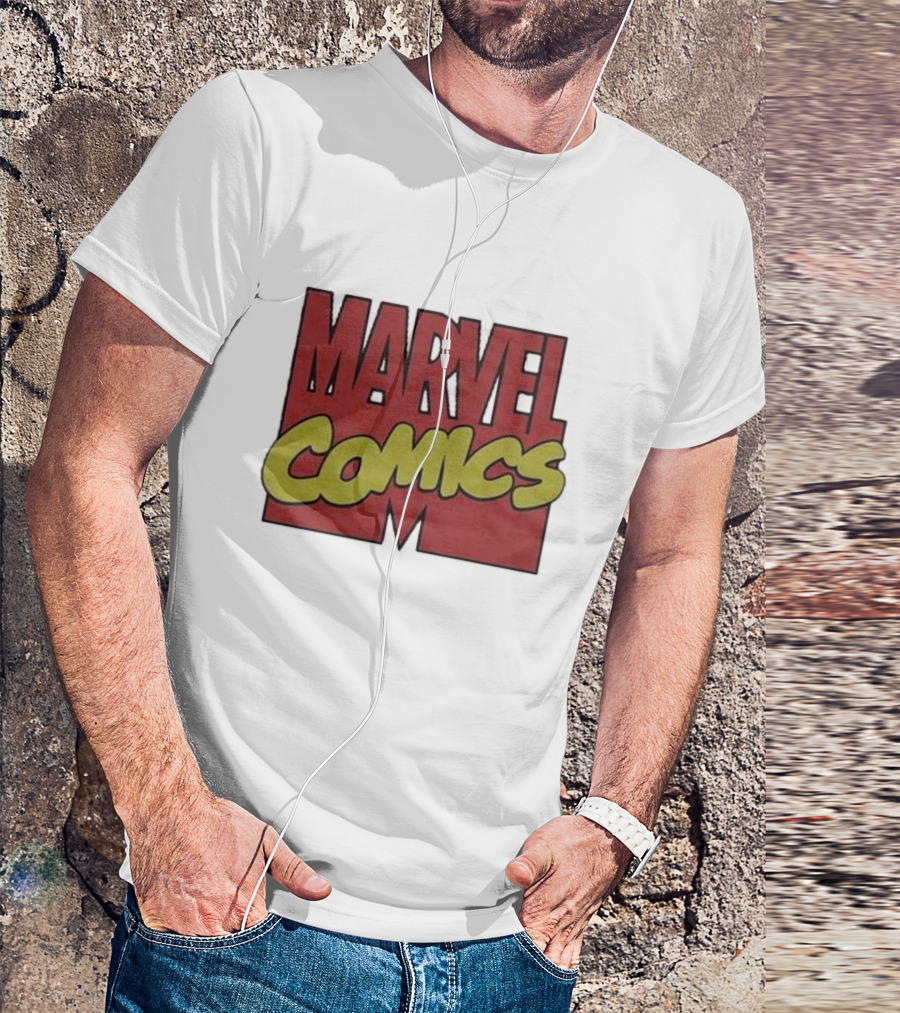 Marvel Comics Retro 1990 Bold Red Yellow T-Shirt