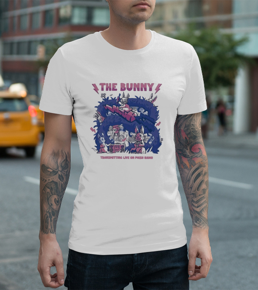 The Bunny Transmitting Live On Phish Radio Navy Broadcast Scene T-Shirt
