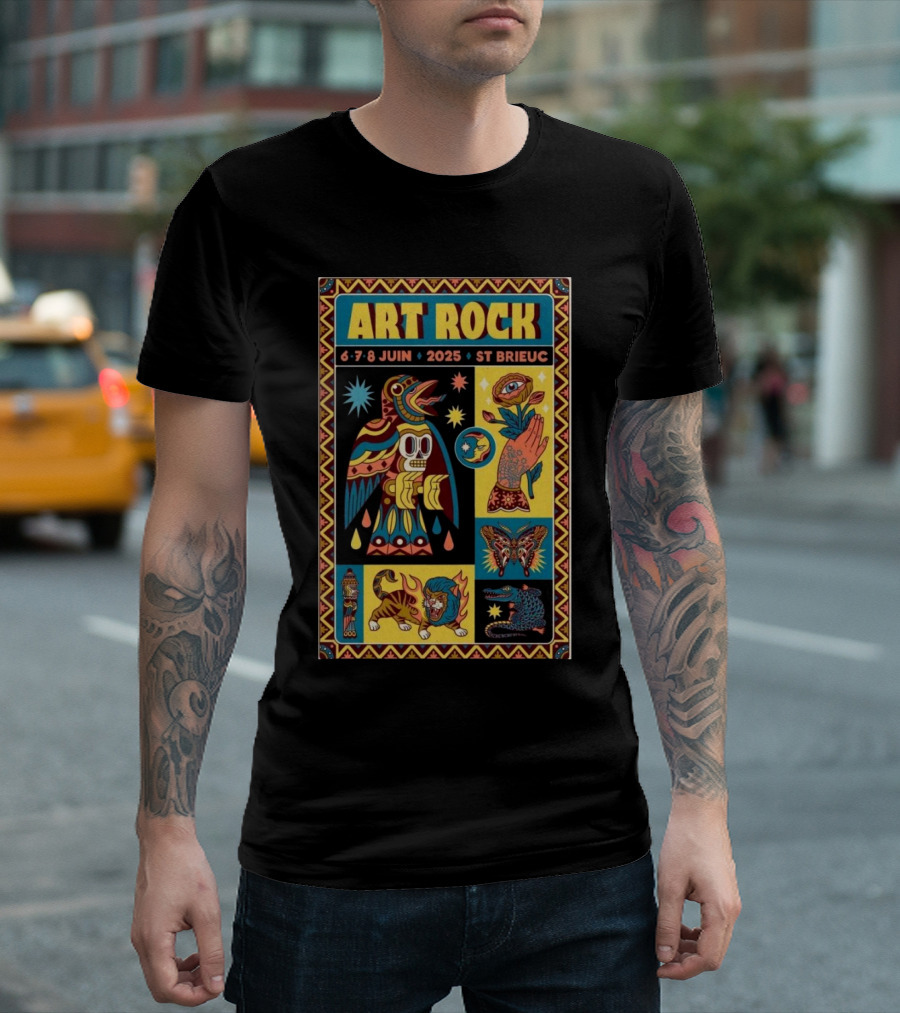 Art Rock Festival 2025 St Brieuc June 6-8 Bretagne France T-Shirt