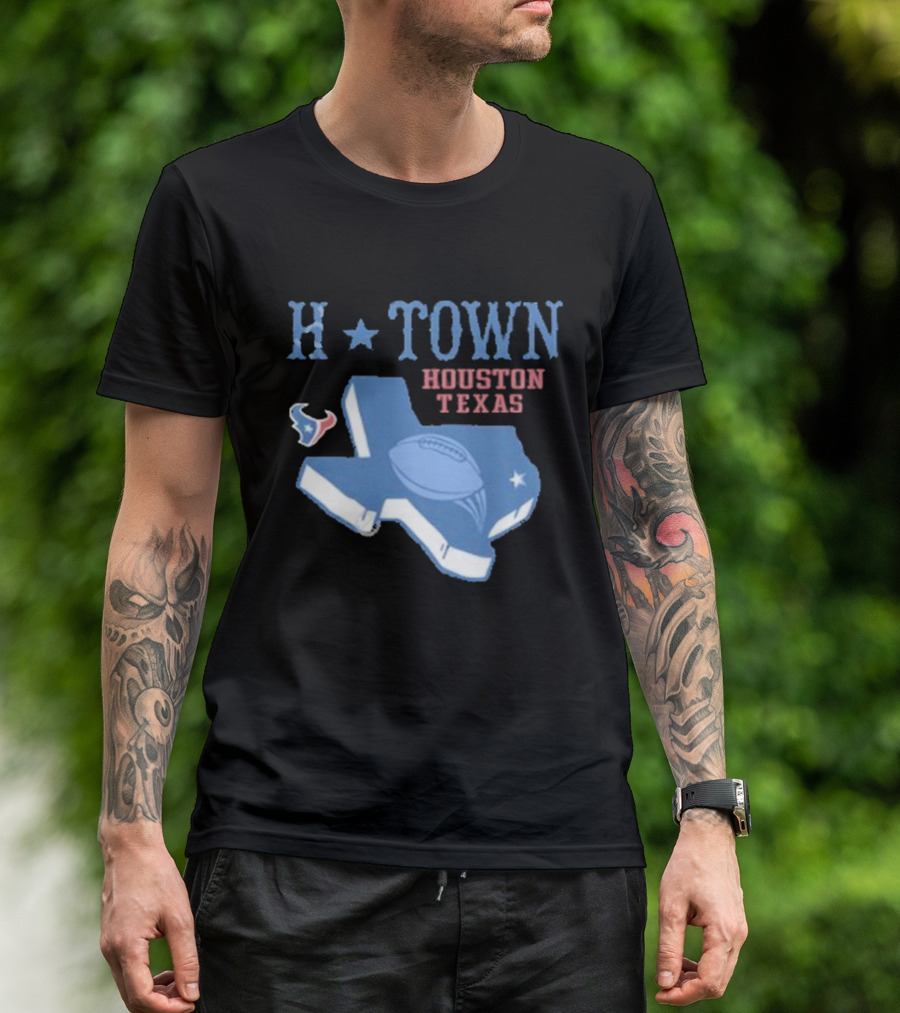 H-Town Houston Texas Football Texans T-Shirt