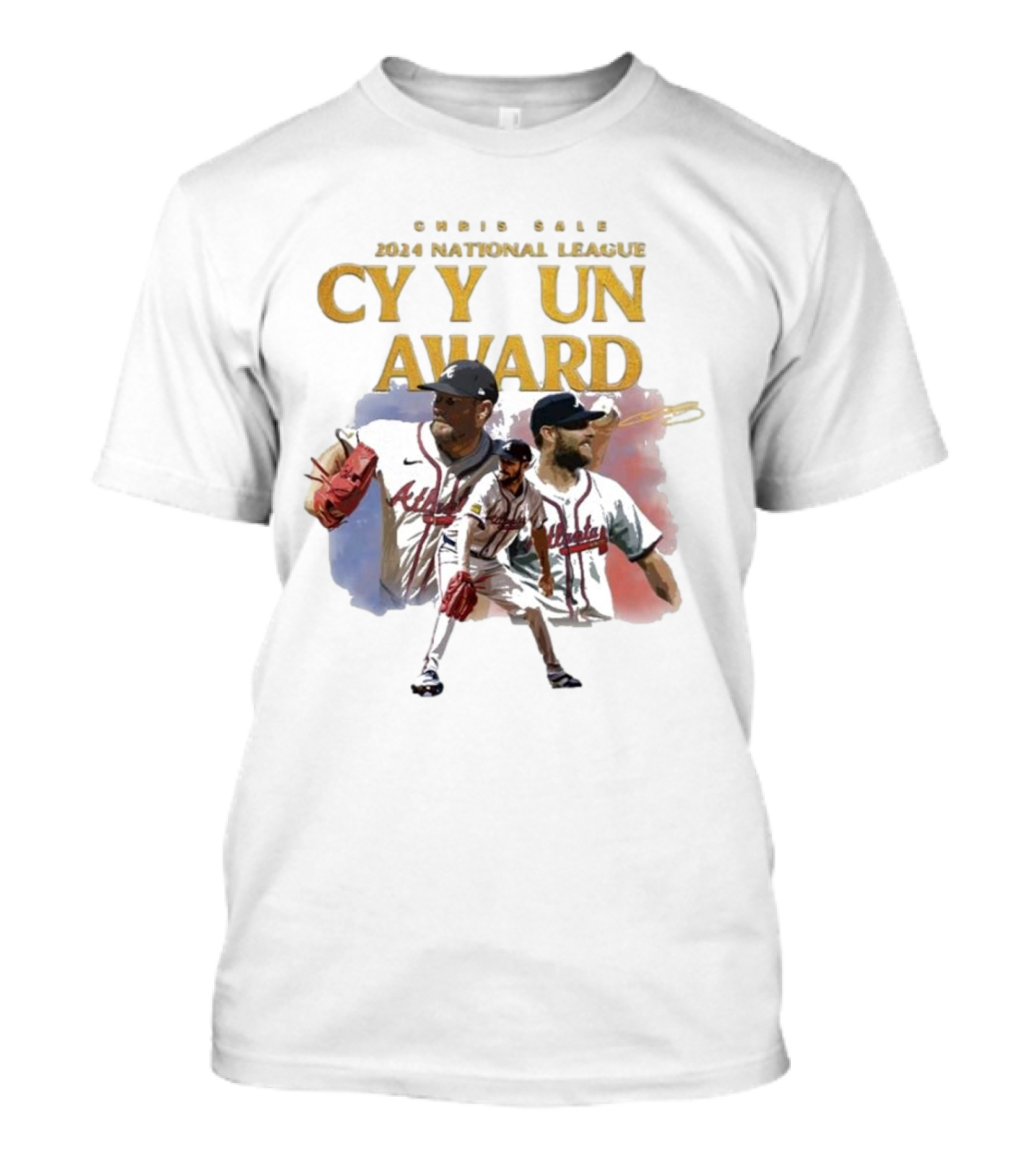 Chris Sale 2024 National League Cy Young Award Atlanta Baseball Pitcher T-Shirt