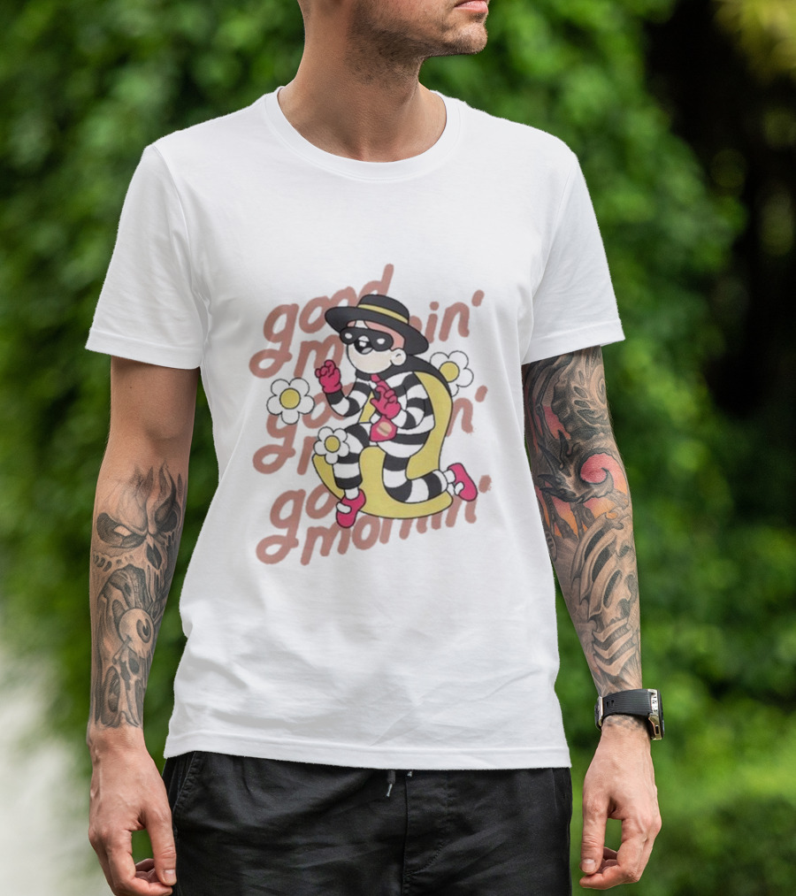 Doodles X McDonald’s Good Mornin’ Hamburglar With Flowers T-Shirt