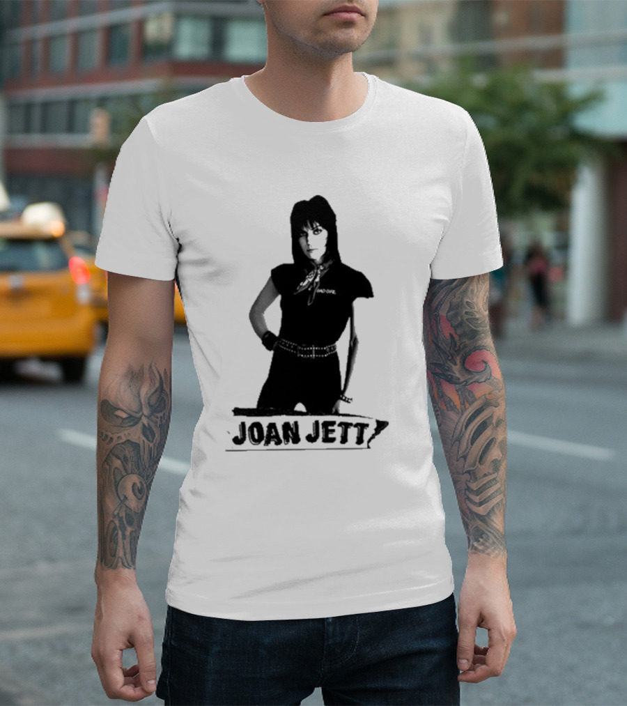 Joan Jett Crimson And Clover Photo Joan Jett Black and White Image T-Shirt