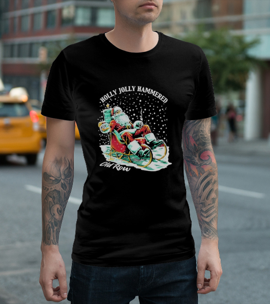Holly Jolly Hammered Santa Old Row T-Shirt