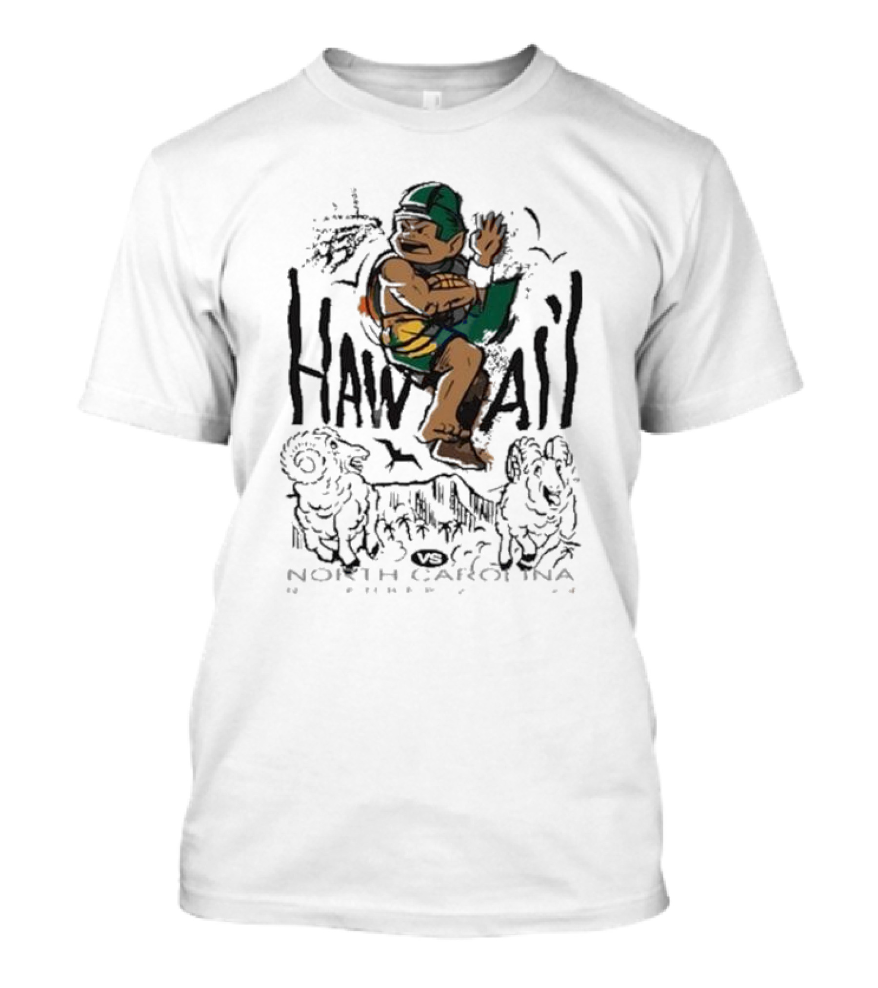 Whiteout Tonight Hawai’i Vs North Carolina With Warriors And Rams Matchup T-Shirt