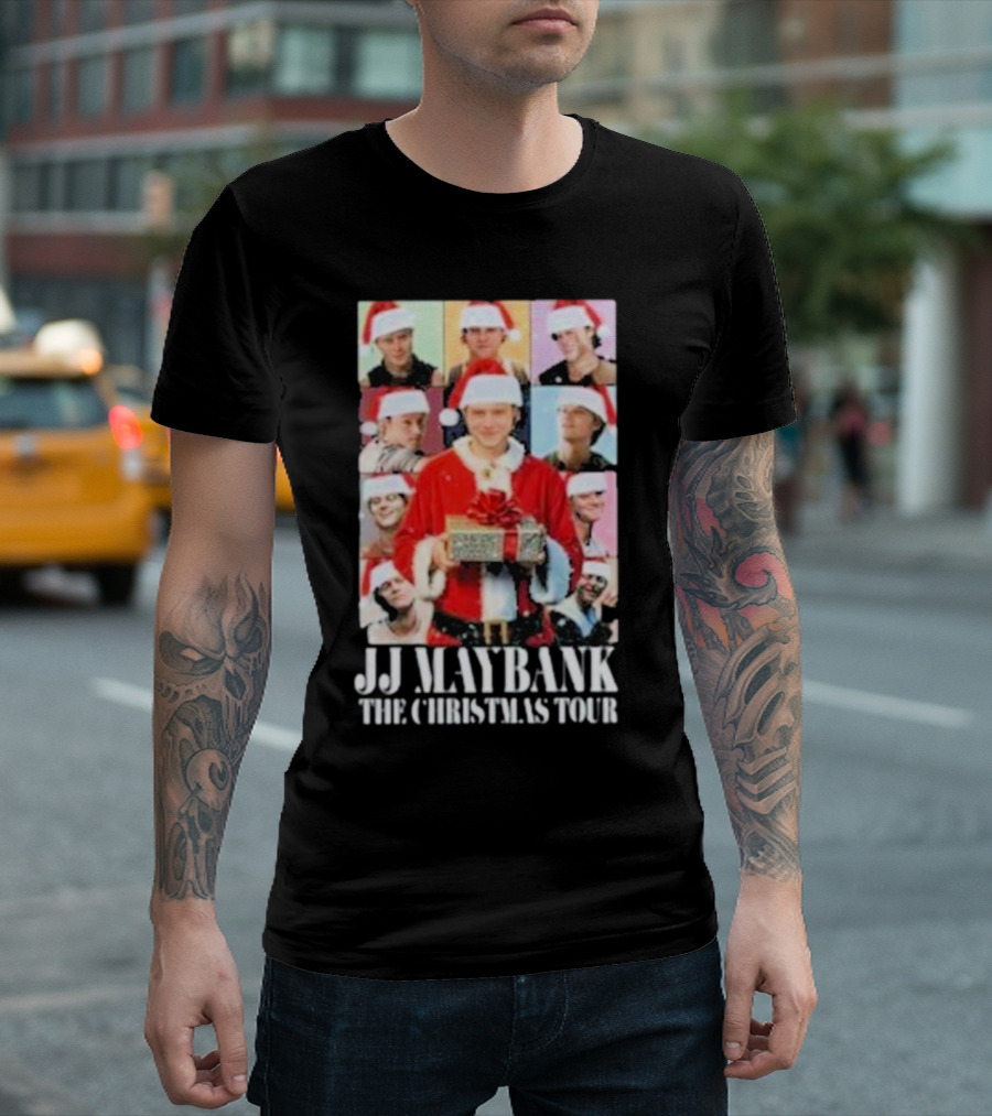 JJ Maybank The Christmas Tour Santa Hat Collage T-Shirt