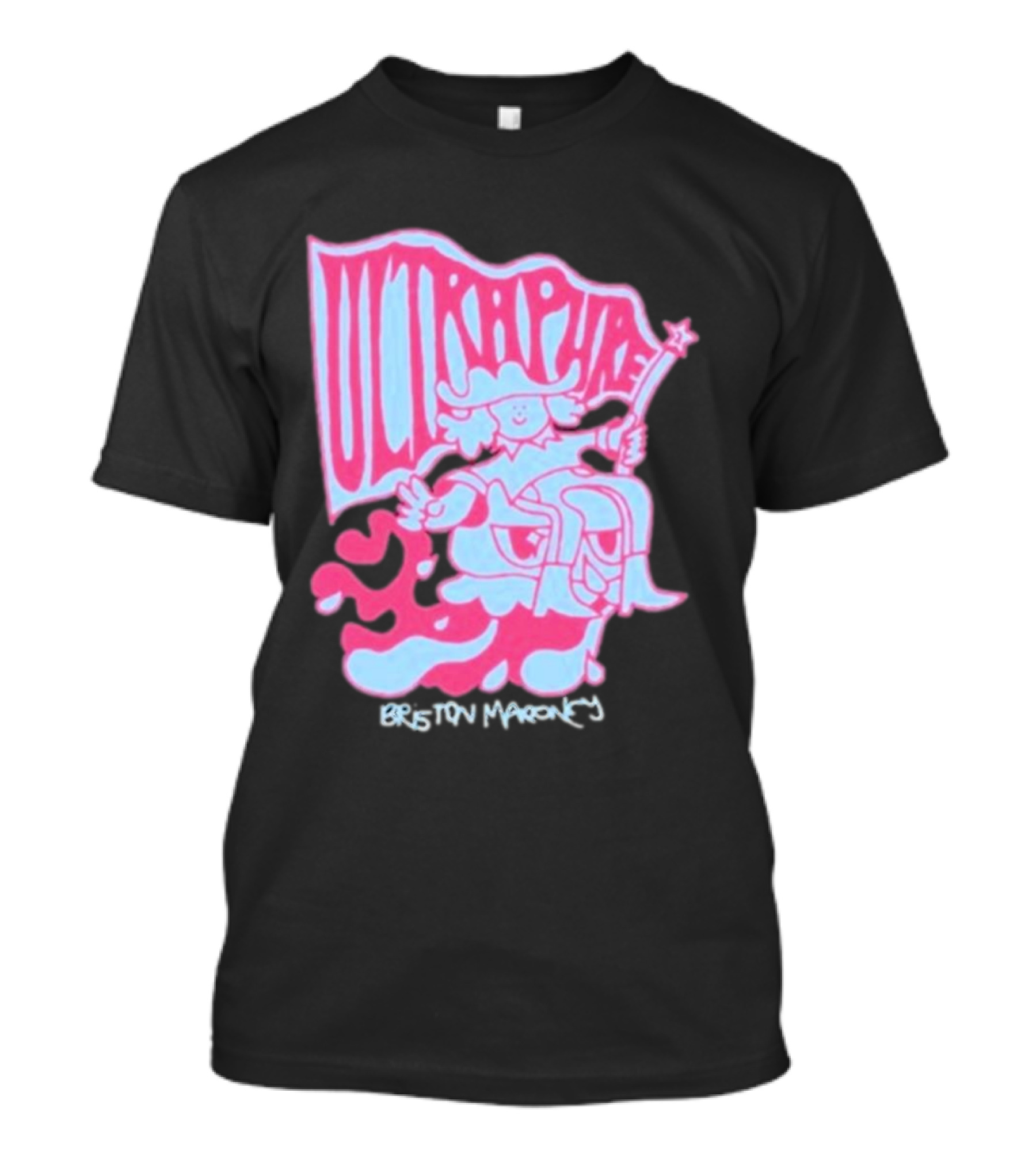 Briston Maroney Ultrapure Pink And Blue Caricature T-Shirt