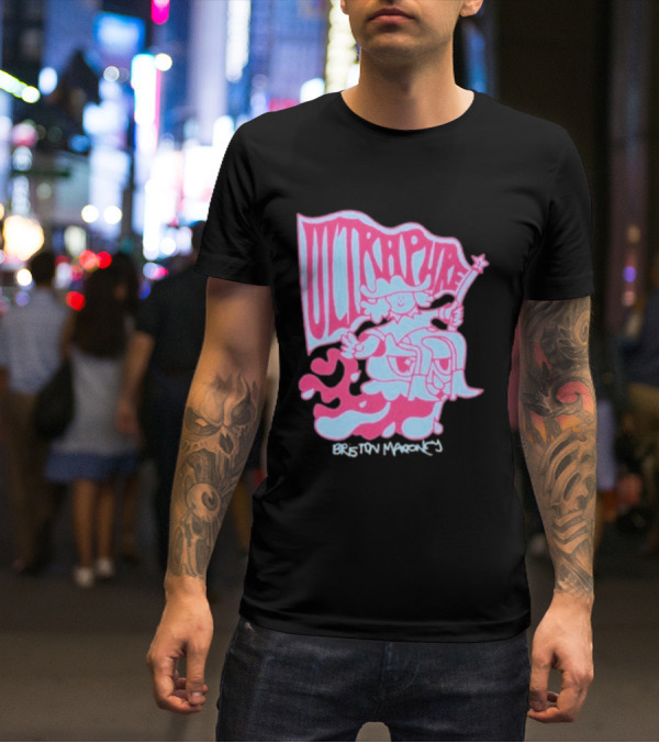 Briston Maroney Ultrapure Pink And Blue Caricature T-Shirt