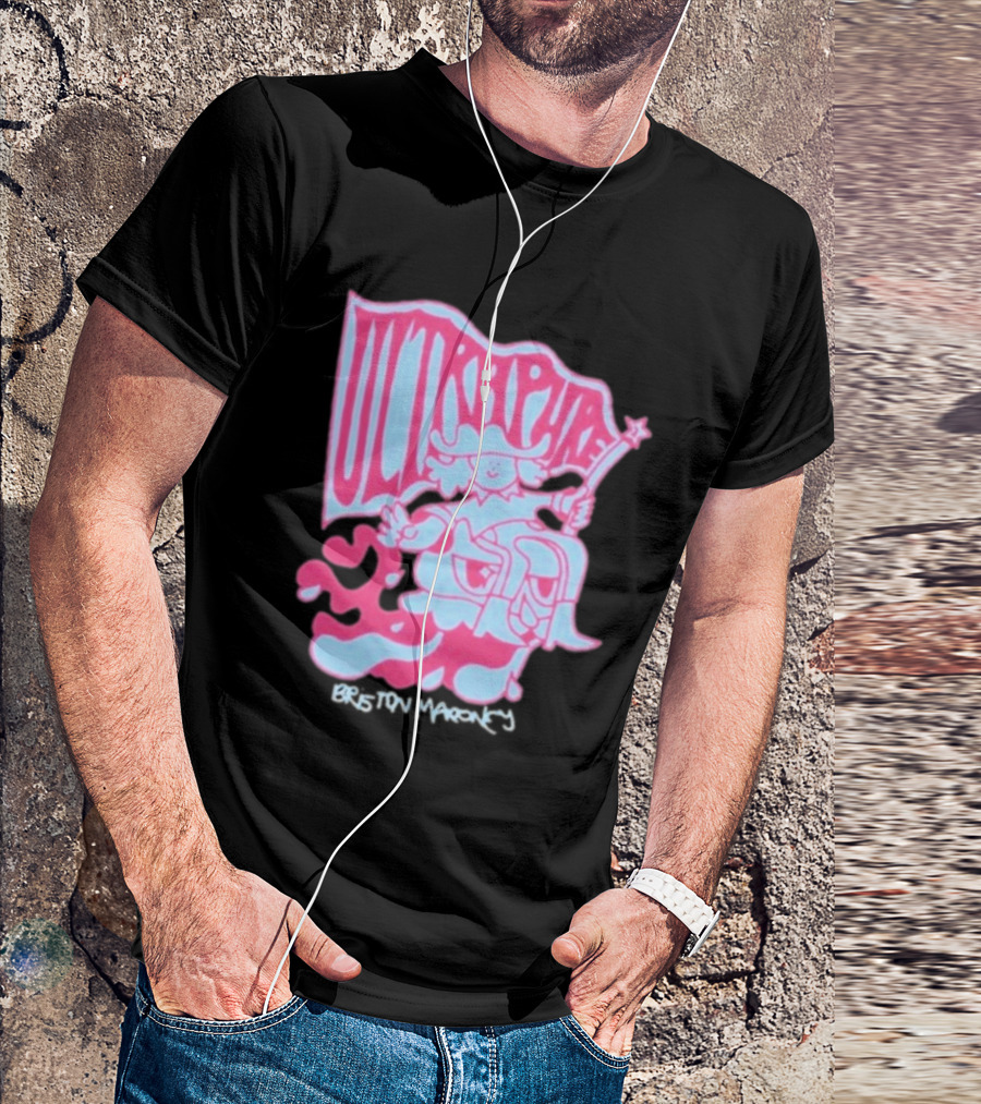 Briston Maroney Ultrapure Pink And Blue Caricature T-Shirt