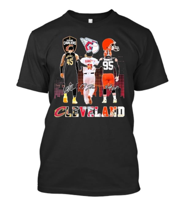 Cleveland Cavaliers Guardians Browns Mitchell Ramírez Garrett Signatures T-Shirt