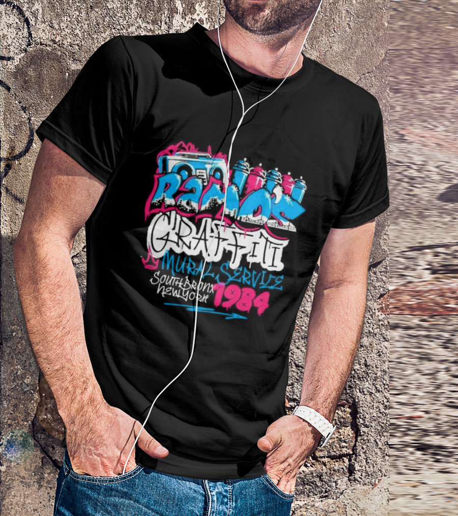 Ramos Graffiti Mural Service South Bronx New York 1984 T-Shirt