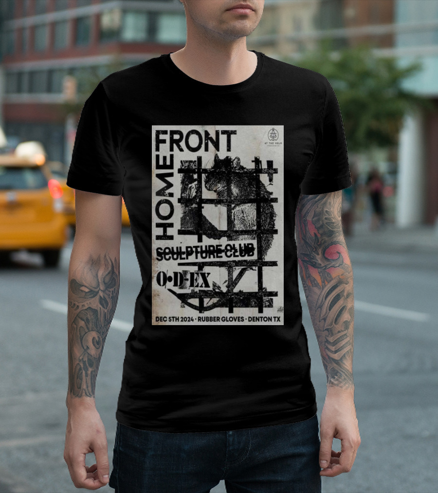 Home Front And Sculpture Club Live At Rubber Gloves Denton TX Dec 5 T-Shirt