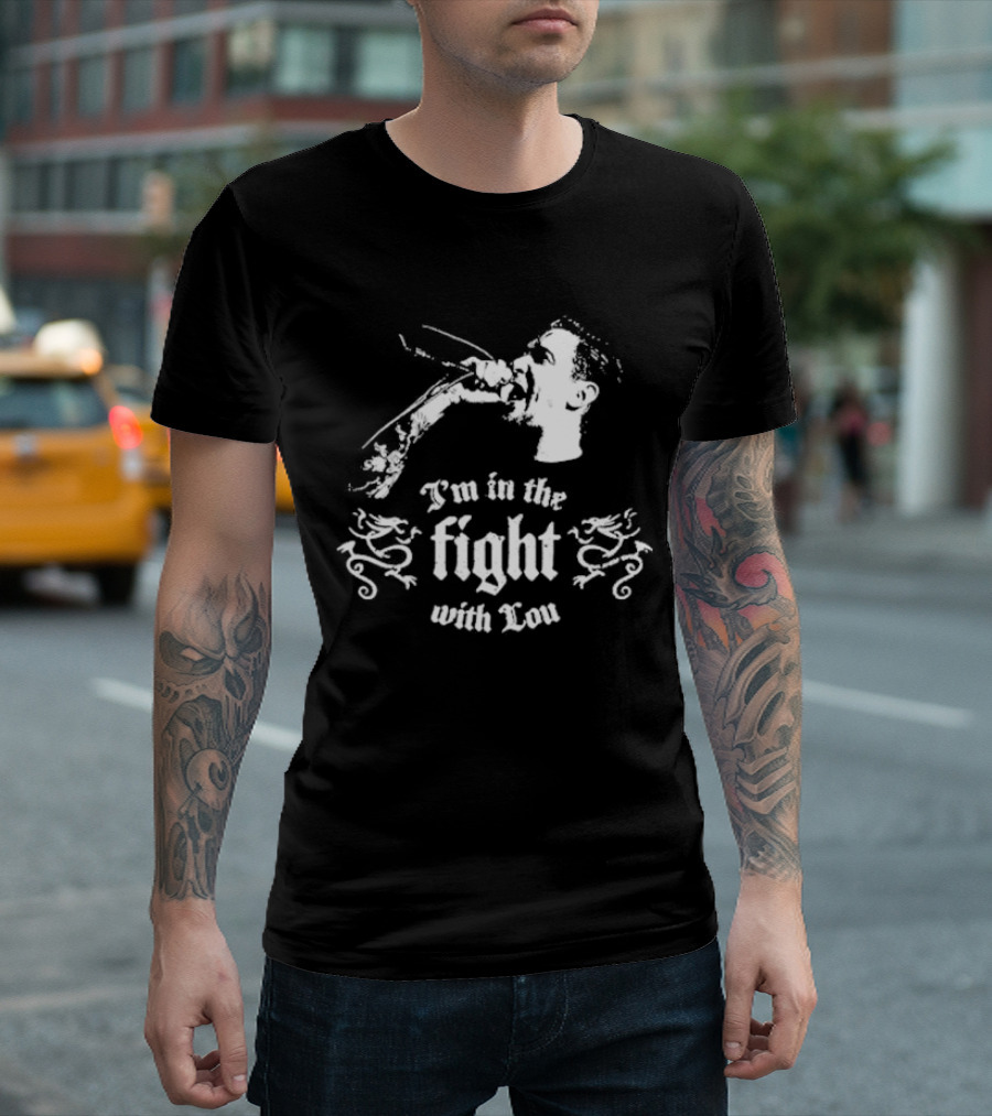 I'm In The Fight With Lou A Benefit Concert For Lou Koller Sick Of It All Nov 23 Irving Plaza NYC I'm In The Fight With Lou Microphone T-Shirt
