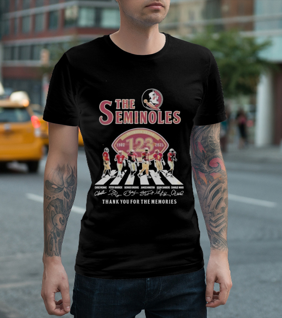 The Seminoles Florida State 1902-2025 Thank You For The Memories 123 T-Shirt