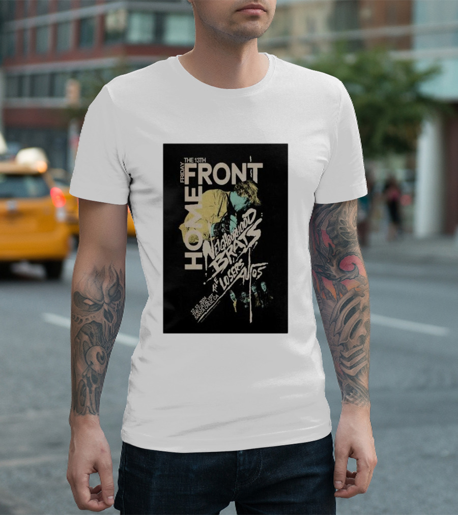 Friday the 13th Home Front Neighborhood Brats AF Losers 12/13/2024 Santa Cruz CA T-Shirt