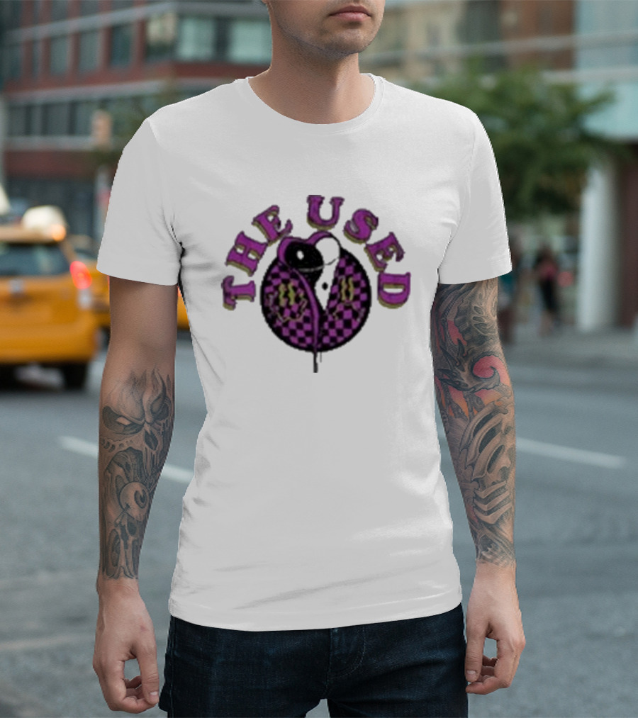The Used Intertwined Yin Yang Checkered Heart T-Shirt