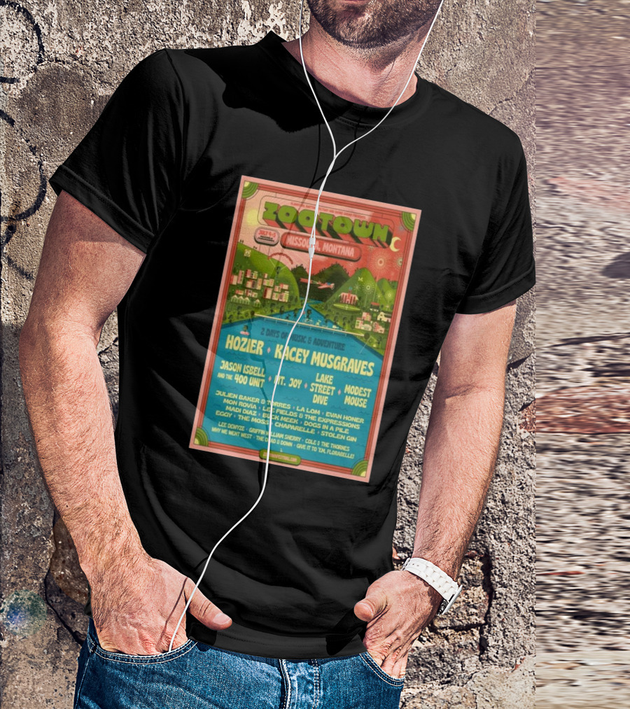 Zootown Festival July 4-5 2025 Missoula Montana Hozier Kacey Musgraves Jason Isbell Mt. Joy Modest Mouse Missoula Country Fairgrounds T-Shirt