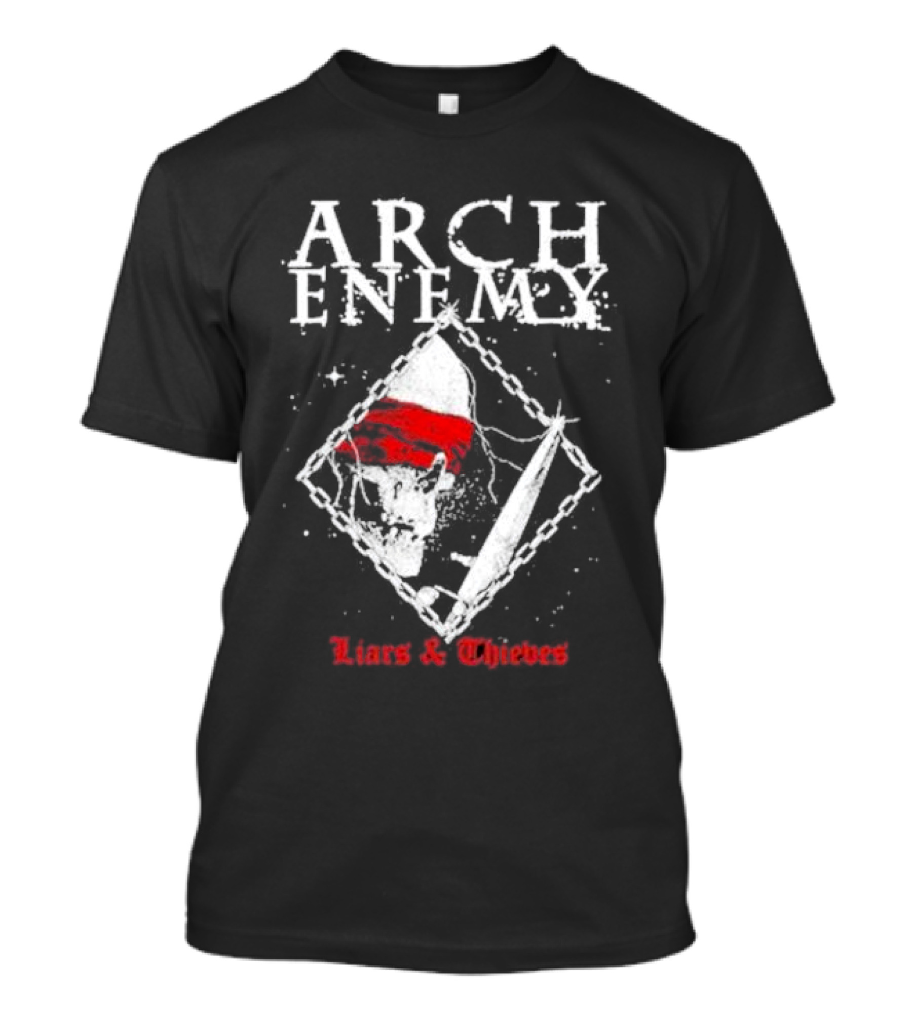 ARCH ENEMY Liars And Thieves Skull With Chain And Sword T-Shirt
