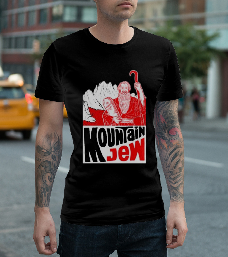 Nwt Mountain Jew Nature Old Men Cool Moses with Ten Commandments T-Shirt