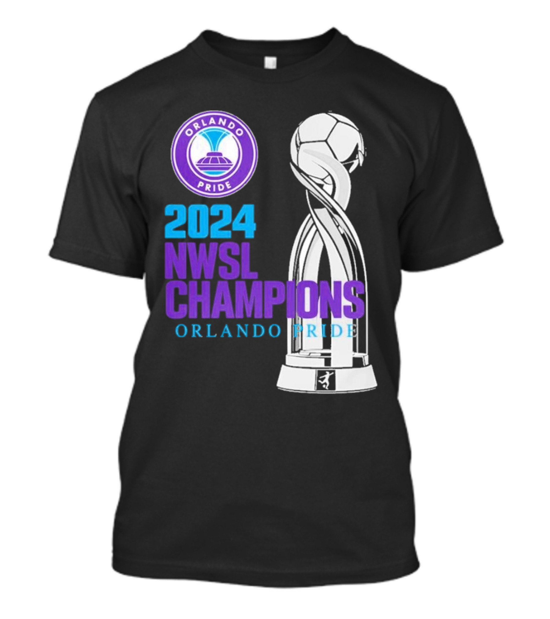 Orlando Pride 2024 NWSL Champions Trophy T-Shirt