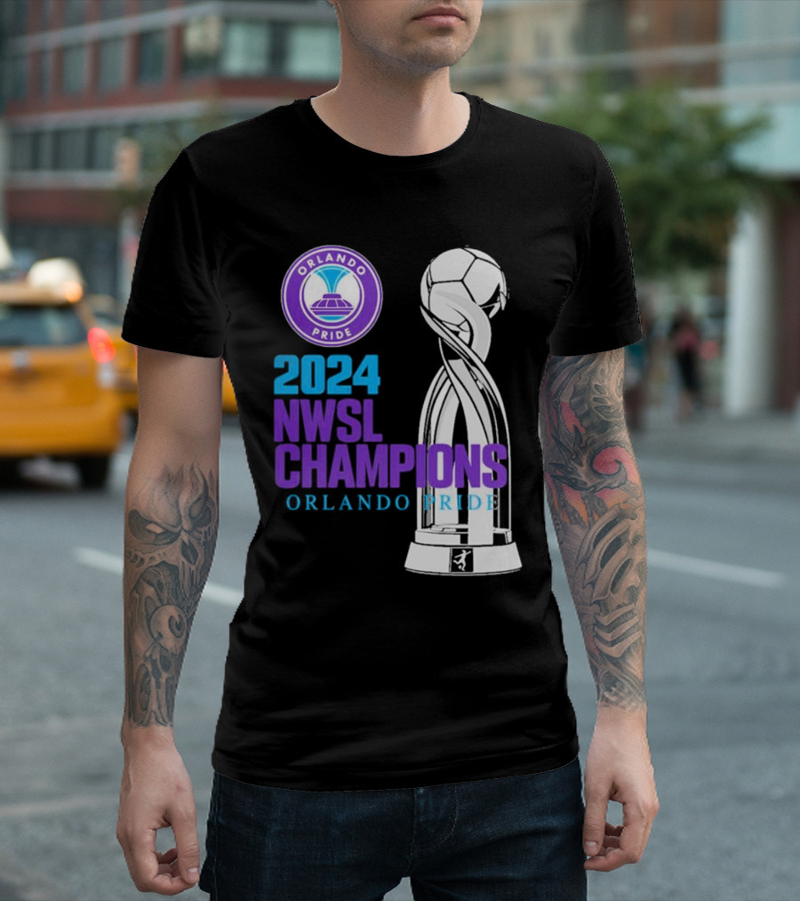 Orlando Pride 2024 NWSL Champions Trophy T-Shirt