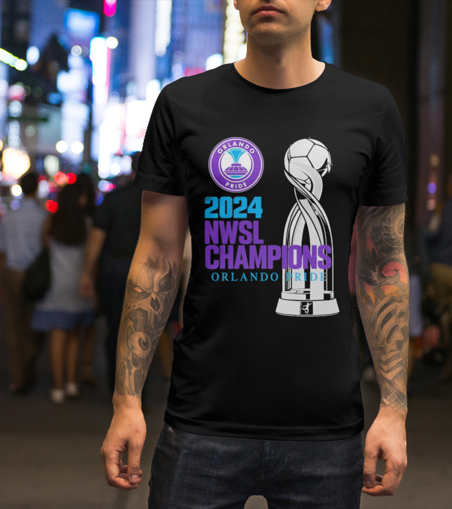 Orlando Pride 2024 NWSL Champions Trophy T-Shirt