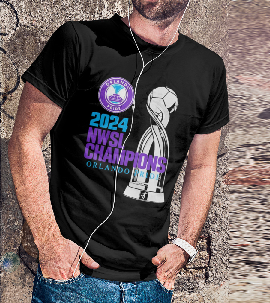 Orlando Pride 2024 NWSL Champions Trophy T-Shirt