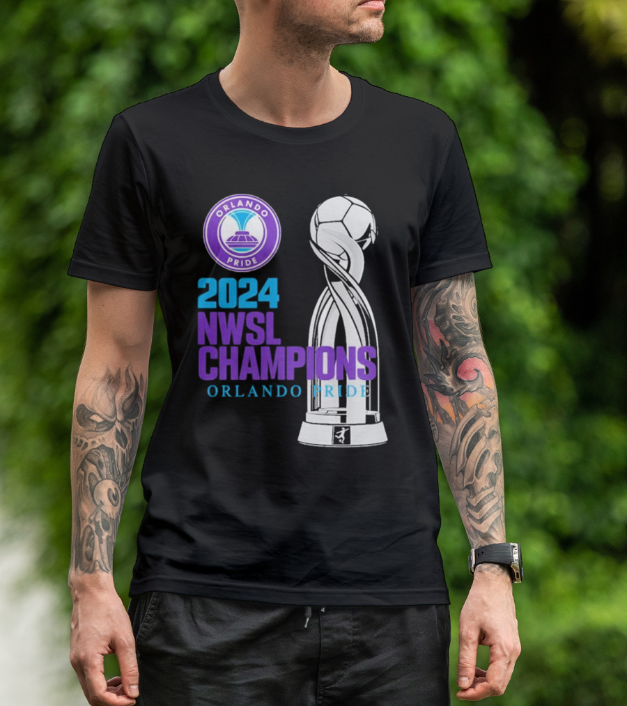 Orlando Pride 2024 NWSL Champions Trophy T-Shirt