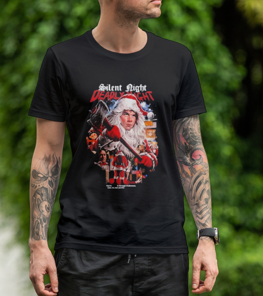 Silent Night Deadly Night Gutter Garbs Christmas Horror Santa Axe T-Shirt