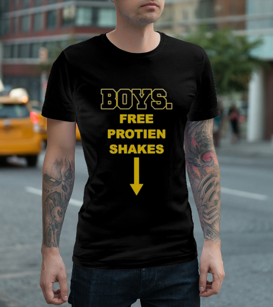 Lustrdustr Boys Free Protein Shakes Boys Free Protien Shakes T-Shirt
