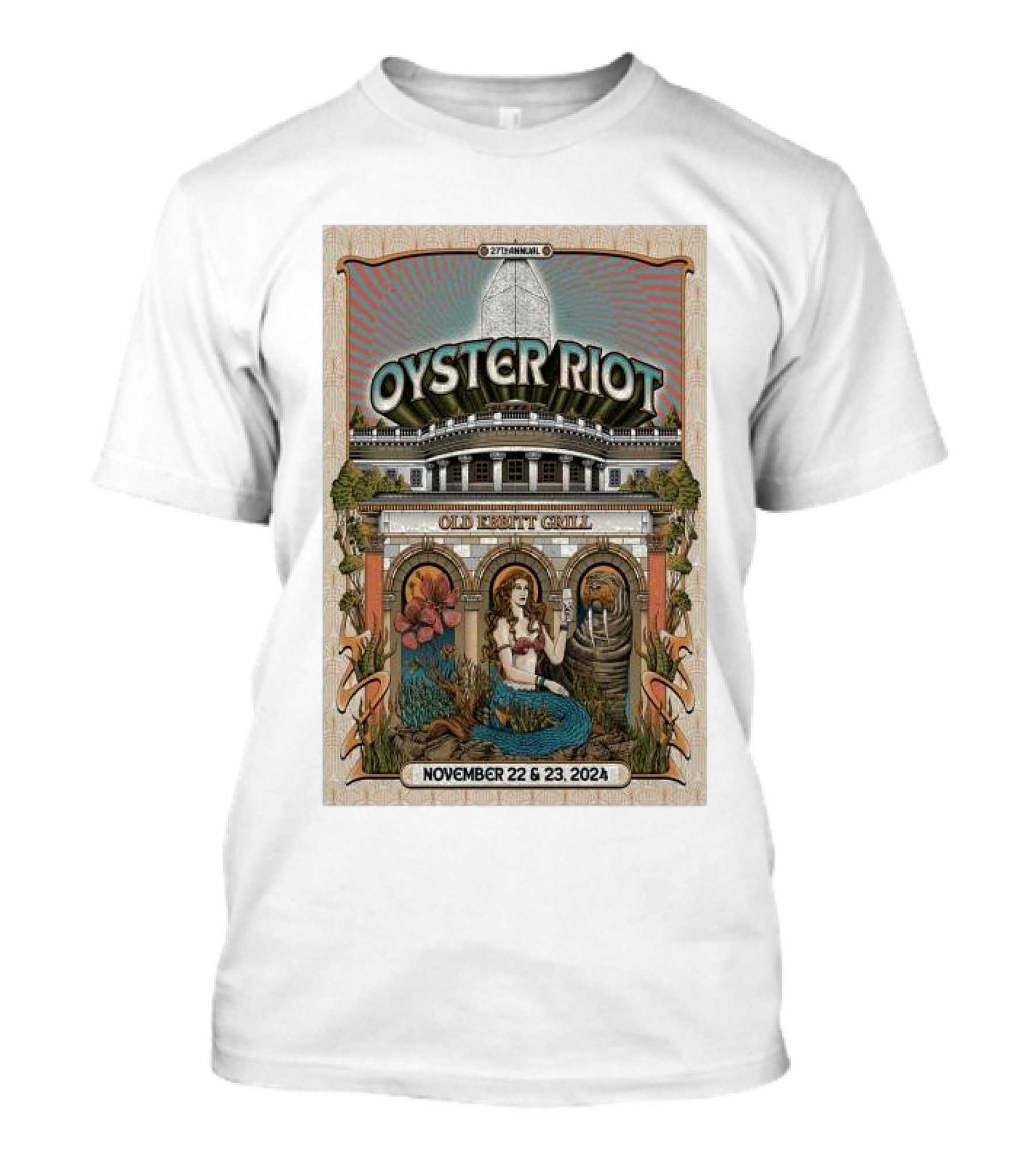 27th Annual Oyster Riot Old Ebbitt Grill November 22-23 2024 Washington DC T-Shirt