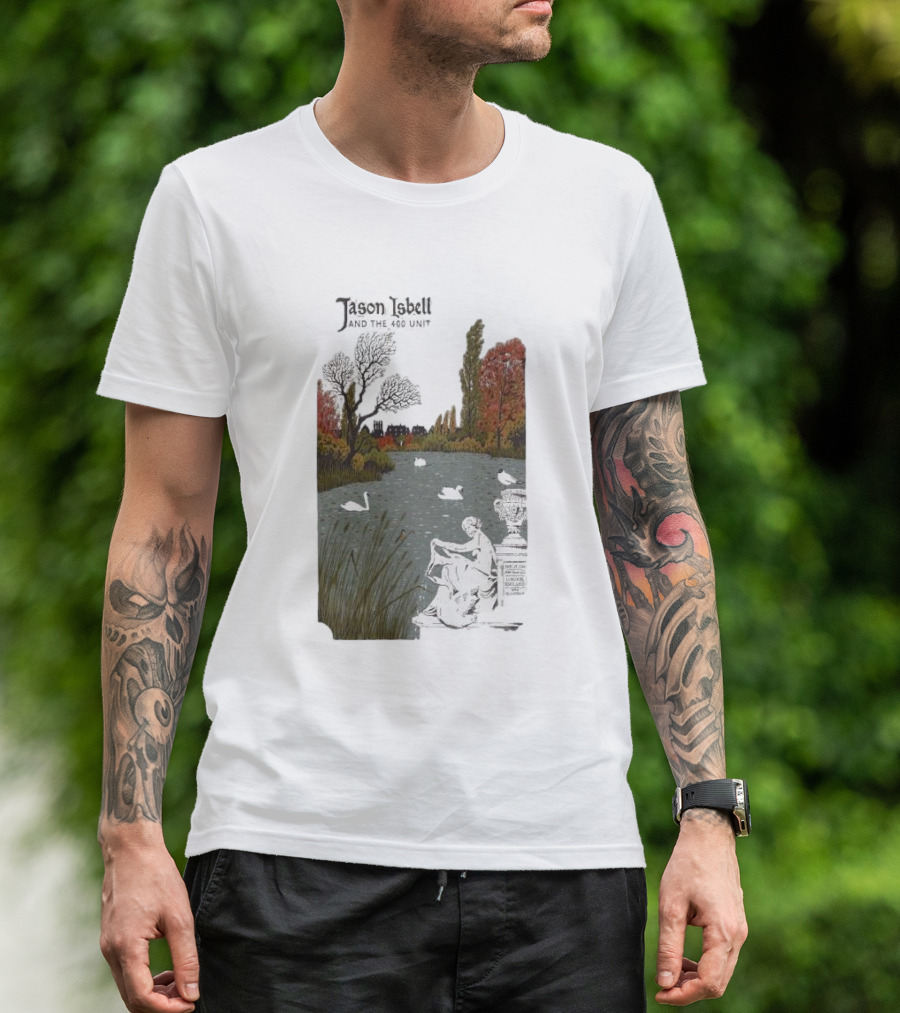 Jason Isbell And The 400 Unit November 25 2024 Eventim Apollo London UK Scenic Artwork With Swans T-Shirt