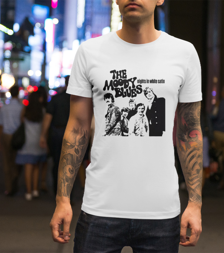 The Moody Blues Nights In White Satin Vintage Band Photo T-Shirt