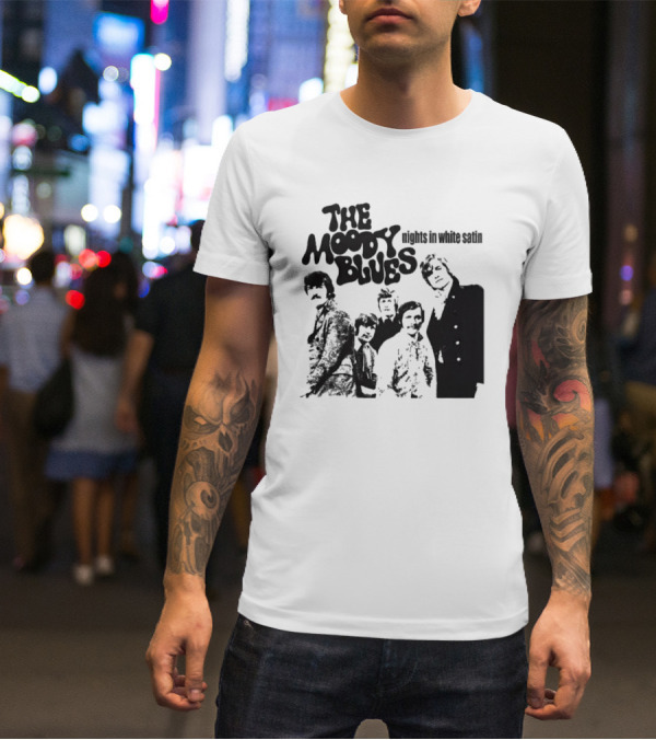 The Moody Blues Nights In White Satin Vintage Band Photo T-Shirt