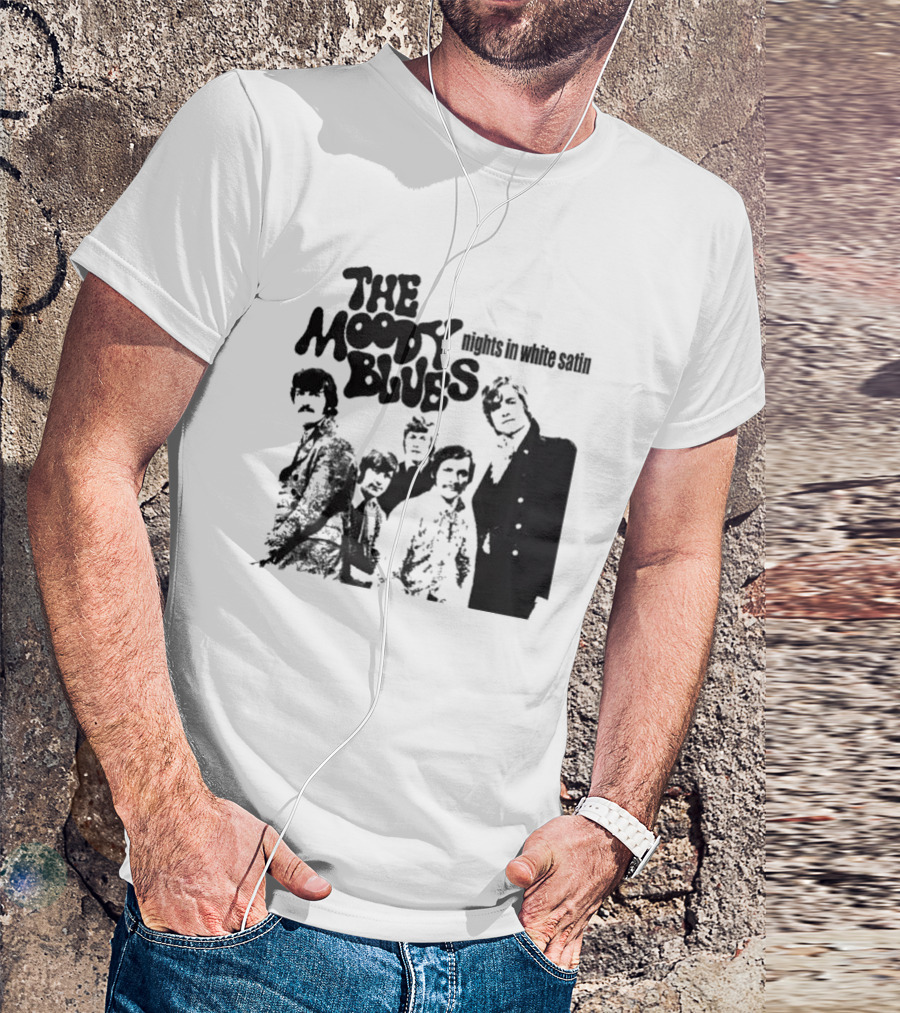 The Moody Blues Nights In White Satin Vintage Band Photo T-Shirt