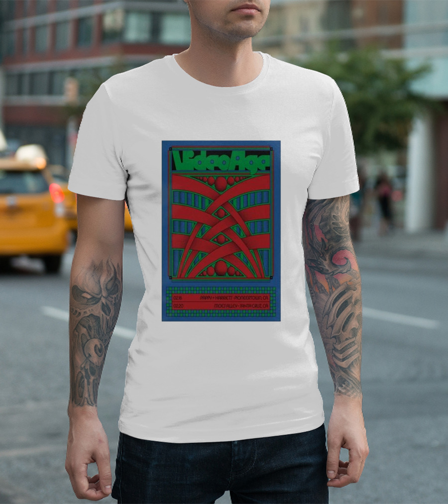 Video Age Pappy Harriet's Pioneertown Moes Alley Santa Cruz Feb 16 20 2025 T-Shirt