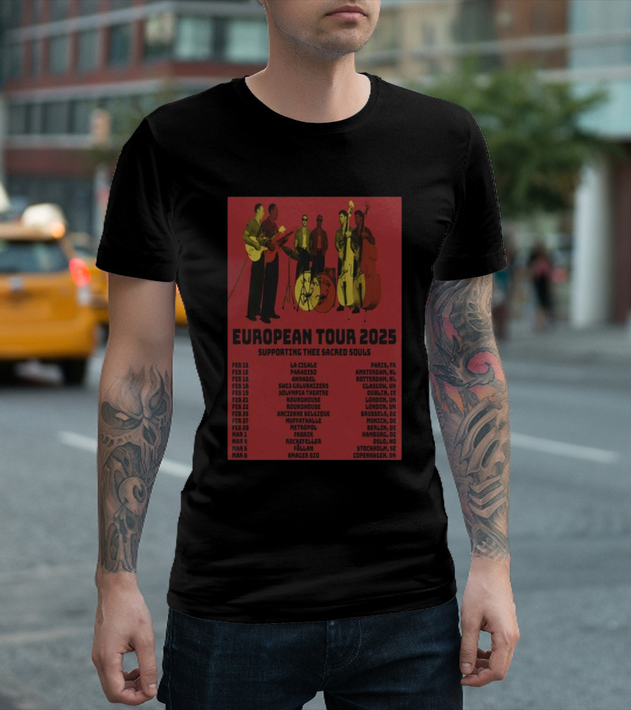 European Tour 2025 Supporting Thee Sacred Souls Tour Dates Paris Amsterdam Rotterdam Glasgow London Manchester Brussels Hamburg Berlin Prague Oslo Sto