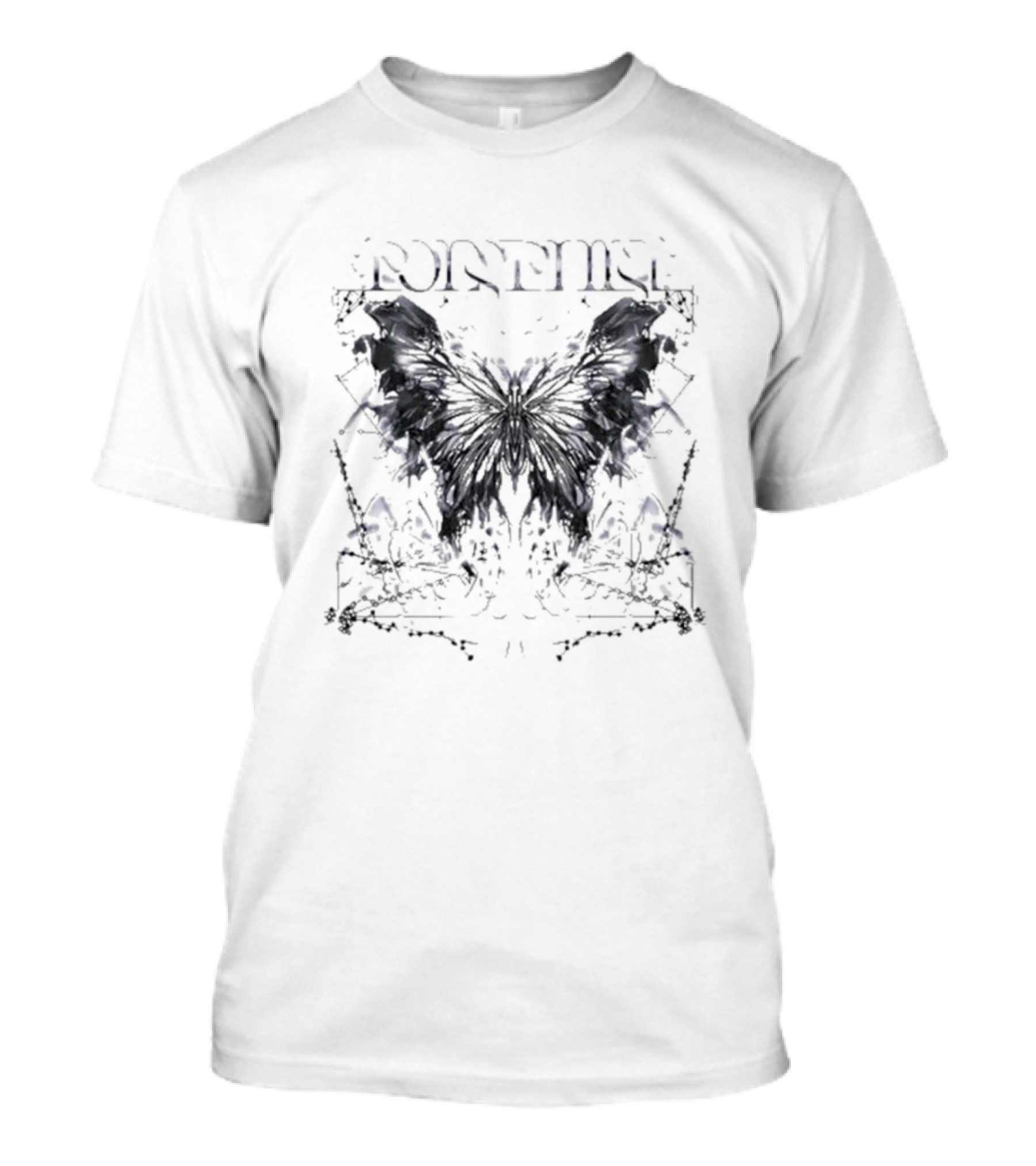 Polyphia Monochrome Butterfly Effect Intricate Symmetry T-Shirt