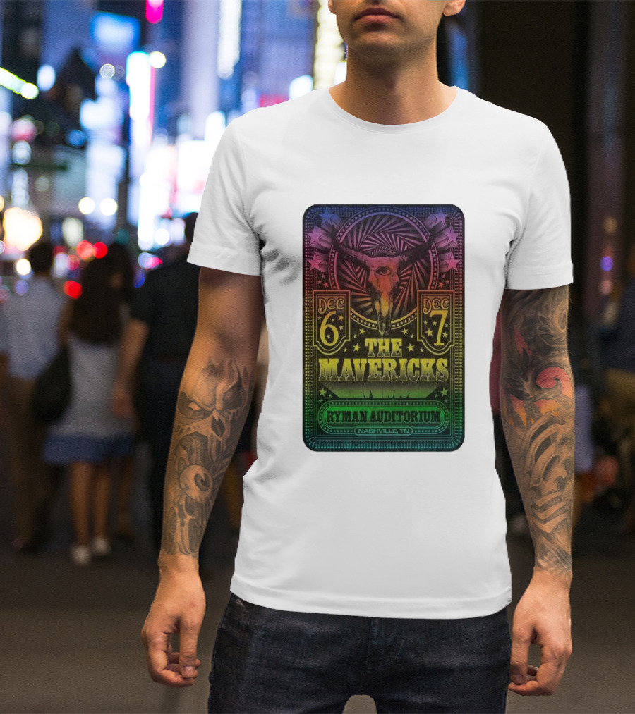 The Mavericks December 6-7 2024 Ryman Auditorium Nashville TN T-Shirt