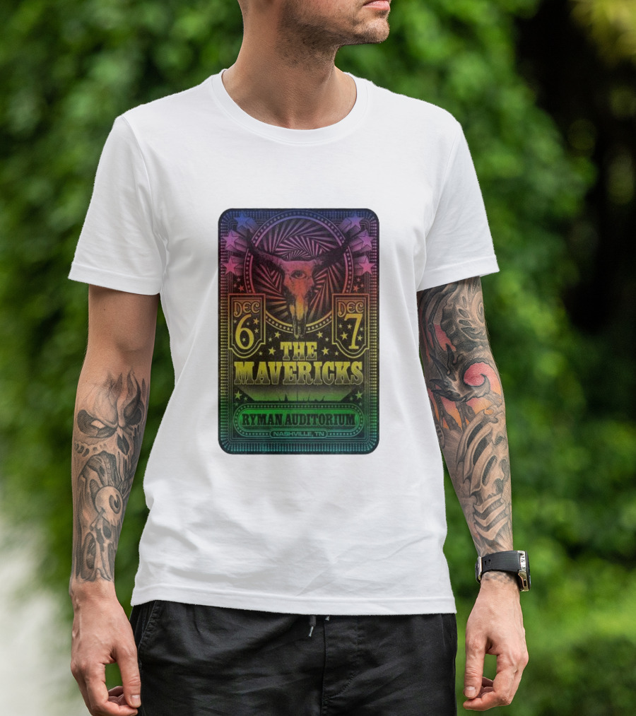 The Mavericks December 6-7 2024 Ryman Auditorium Nashville TN T-Shirt