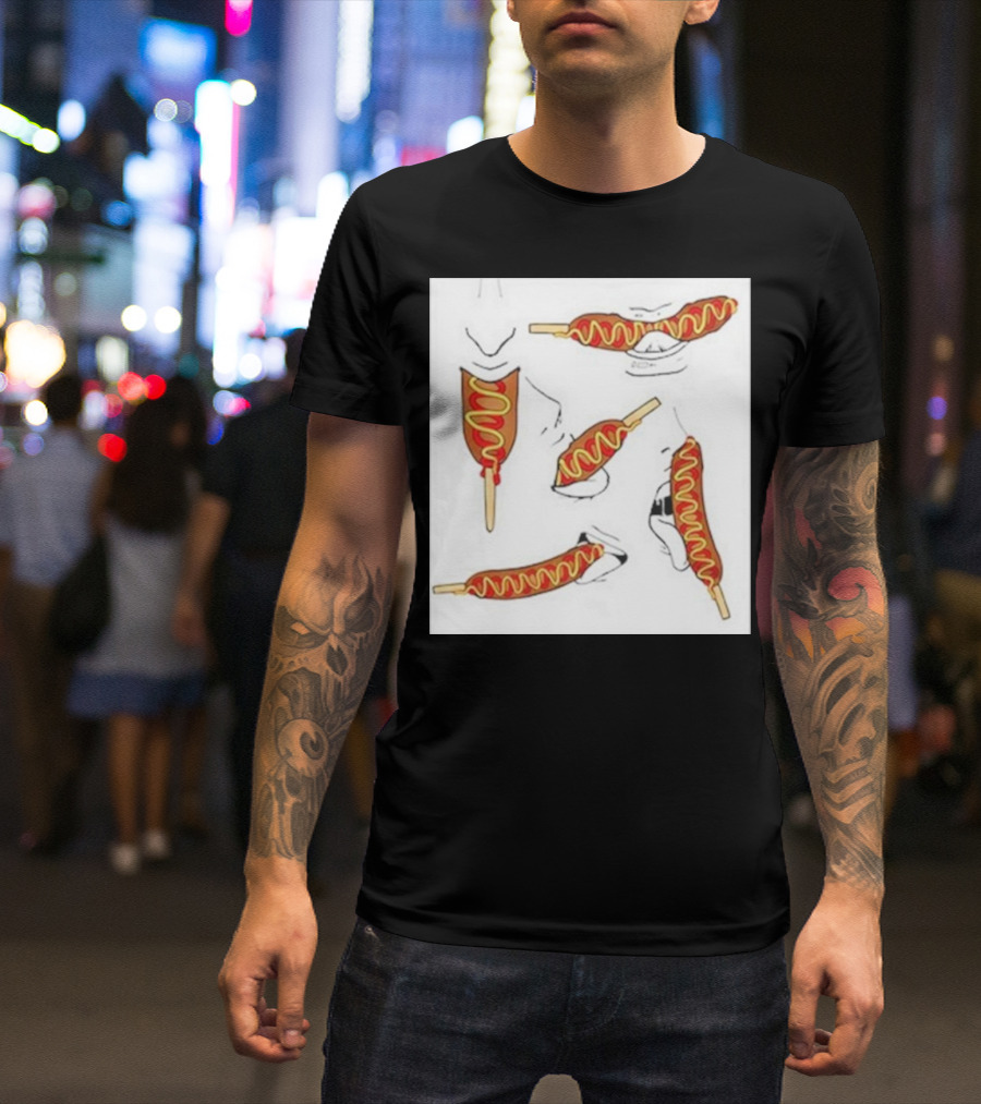 Buboosenchan Corn Dog Eating Sequence T-Shirt
