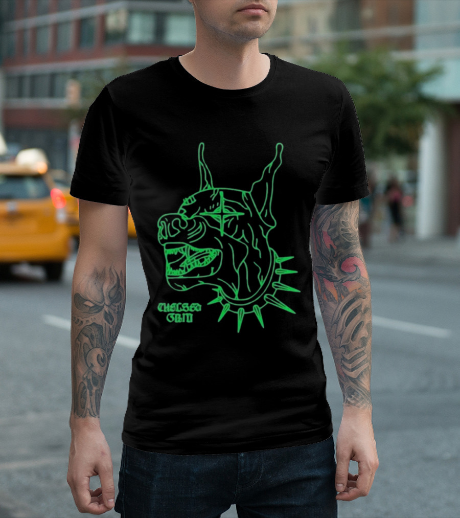 Chelsea Grin Neon Doberman Spiked Collar T-Shirt