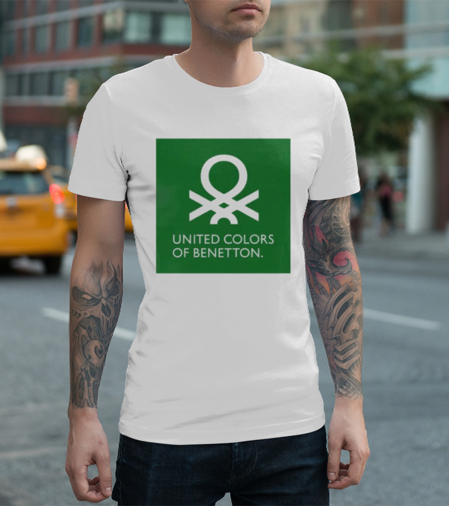 United Colors Of Benetton Green Emblem Fashion Brand T-Shirt