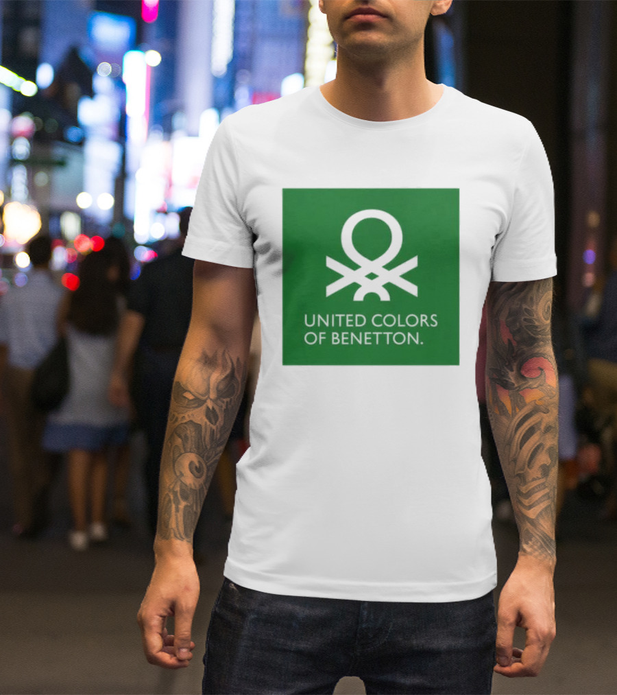 United Colors Of Benetton Green Emblem Fashion Brand T-Shirt