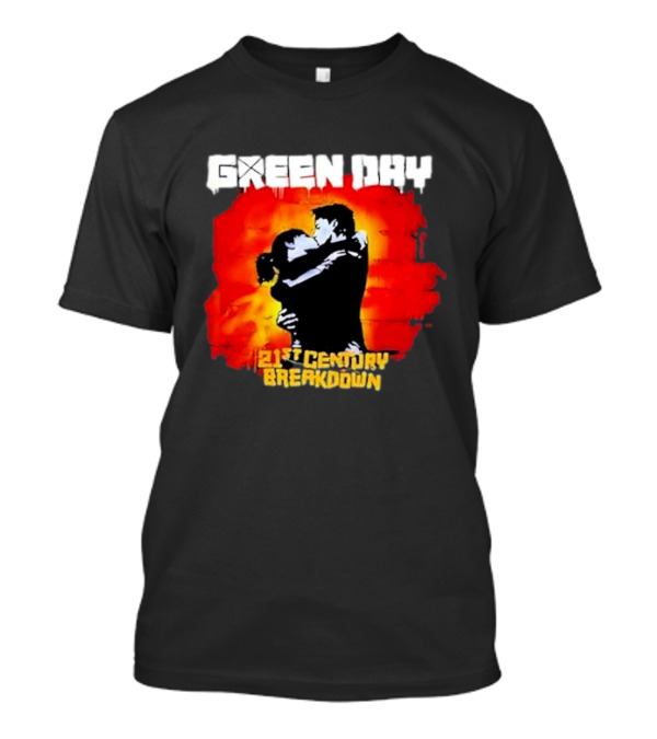 Green Day 21st Century Breakdown Couple Embrace T-Shirt